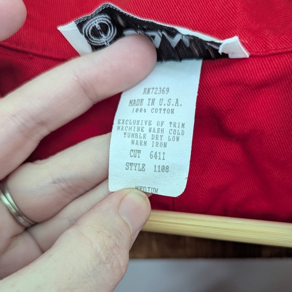 Vintage Western Heart Lace Button Up Top Cowgirl - Picture 11 of 15